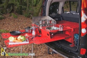 Раскладной кемпинг по принципу швейцарского ножа для автомобиля